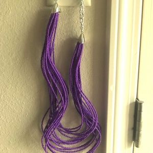 Purple beaded necklace